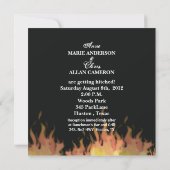 フレーム ハート ロックンロール バイク ウェディング 招待状 (裏面)