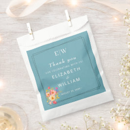 フレーム(バラ付き)、結婚のスタイル（レトロブルー） フェイバーバッグ