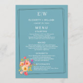 フレーム(バラ付き)、結婚のスタイル（青） メニュー (正面)