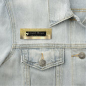 フレーム、ヘアサロンシザードライヤー金ゴールドメタル 名札 (インサイチュ)