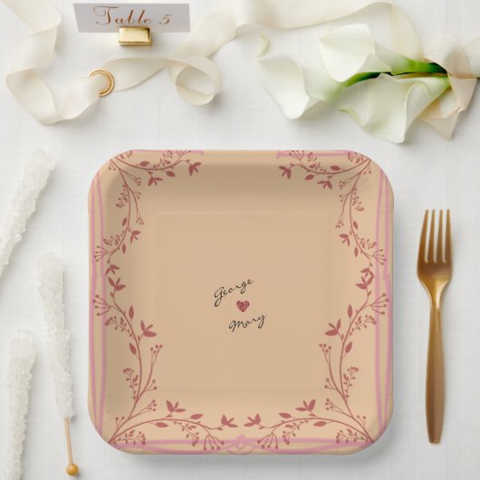 フレーム ペーパープレート (ウェディング)