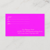 フレーム、モダン金ゴールド紙吹雪ピンク蛍光 割引カード (裏面)