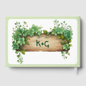 フレーム、緑ストライプとSt.パトリック結婚ズ ゲストブック (裏面)