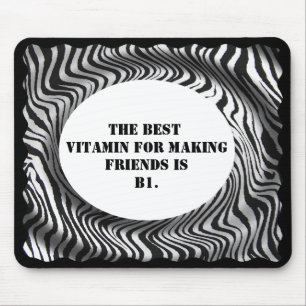 フレーム- MOUSEPAD-ZEBRAのストライプに写真か文字を加えて下さい マウスパッド