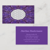 フレームART – ケルトのフクロウ 名刺 (正面/裏面)