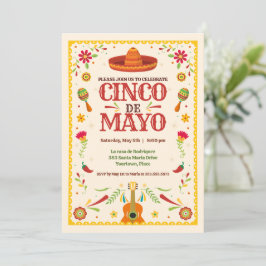 フレームCinco de Mayoメキシコ誕生日パーティー 招待状