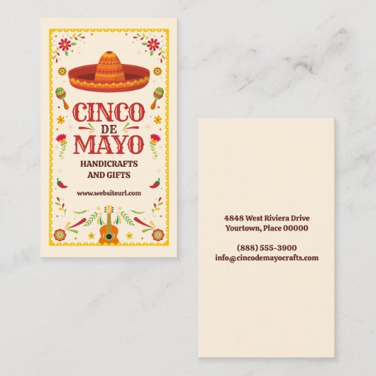 フレームCinco de Mayoメキシコ 名刺 (正面/裏面)