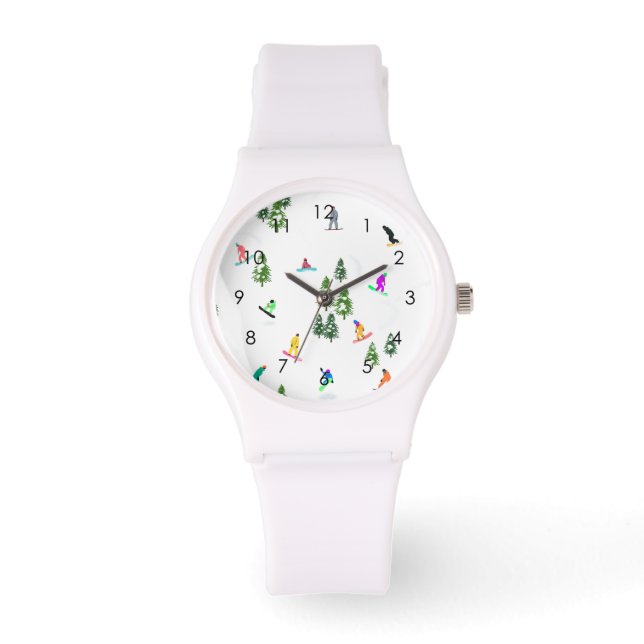 フレーモダンリドスノーボーダースノーボードアート 腕時計 (正面)