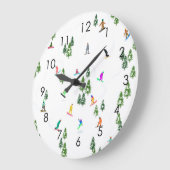 フレーモダンリドスノーボードアート ラージ壁時計 (傾斜)