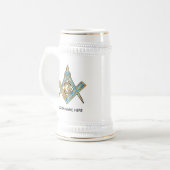 フレーユニークメーソンの贈り物 |金ゴールドマソニックコンパス ビールジョッキ (正面左)