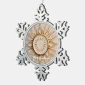 「フレー太陽のアデザイン」 スノーフレークピューターオーナメント (右)