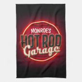 フレー改造ム名前をカスタムするガパーソナライズされたレージ キッチンタオル (縦)