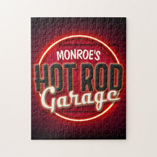 フレー改造ム名前をカスタムするガパーソナライズされたレージ ジグソーパズル (縦)