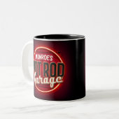 フレー改造ム名前をカスタムするガパーソナライズされたレージ ツートーンマグカップ (正面左)