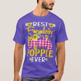 フレー最高のキンのポッピーひまわりトラックTシャツ Tシャツ