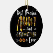 フレー最高のキンの叔母のゴッドマザーの日の花 セラミックオーナメント (右)