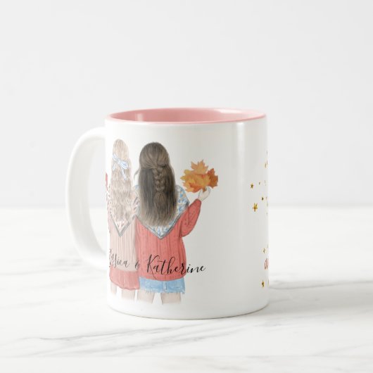 フレ最高のカスタムンズヘアBFFベスティーズフレンドシップ  ツートーンマグカップ (正面左)