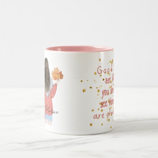 フレ最高のカスタムンズヘアBFFベスティーズフレンドシップ  ツートーンマグカップ (中央)