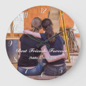 フレ最高のンズフォトカスタム丸時計 ラージ壁時計 (正面)