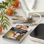 フレ最高のンズ・フォアー4カスタム写真&ネームブラック キーホルダー (正面右)