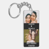 フレ最高のンズ・フォアー4カスタム写真&ネームブラック キーホルダー (正面左)