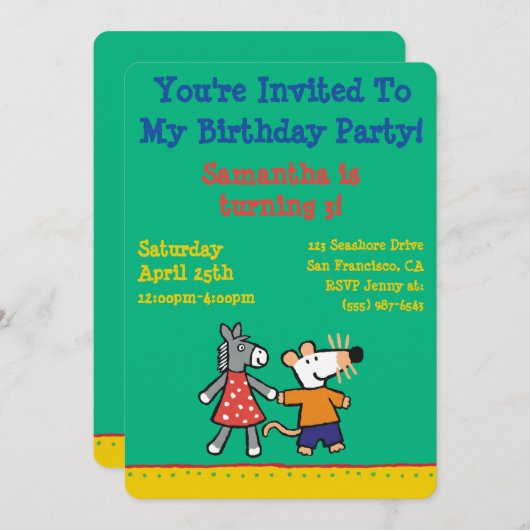 フレ最高のンズ·メイシーとドティ·ホールド·ハンズ 招待状 (正面/裏面)