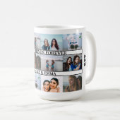 フレ最高のンドフォーエバー名前をカスタムする12フォトコラージュ コーヒーマグカップ (正面右)