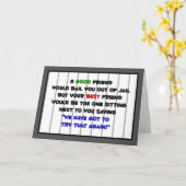 フレ最高のンド刑務所ストライプ カード (黄色い花)