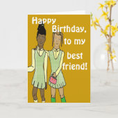 フレ最高のンド誕生日カード カード (黄色い花)