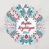 フレlikeクリストデイゲン、ウェスト・フリースランドの楽しいクリスマス シーズンカード (正面/裏面)