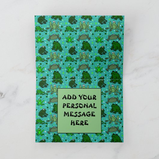 フロおもしろいッグマンガパーソナライズされた誕生日 カード (内部)