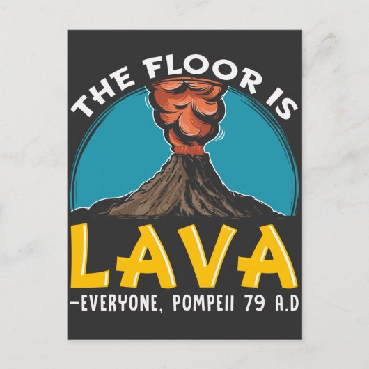 フロアイズラバポンペイヒストリー先生火山 ポストカード (正面)