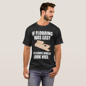 フロアインストーラおもしろいラミネート床材 Tシャツ (正面フル)