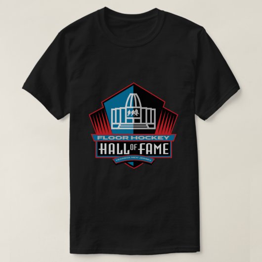 フロアホッケーホールオブフェイムクラシックティーネックTシャツ Tシャツ (デザイン正面)