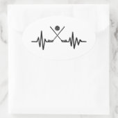 フロアボール周波数 楕円形シール (バッグ)