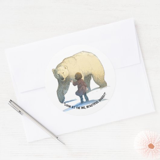 フロアマナ佐賀 – トールフィンとクマ ラウンドシール (封筒)