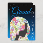 フロアリー美容師美しいサロングランドオープン 招待状 (正面/裏面)