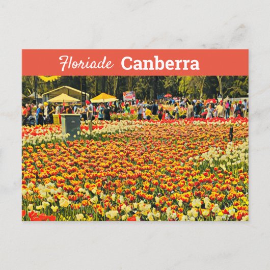 フロアードキャンベラオーストラリアデジタルアートトラベル ポストカード (正面)