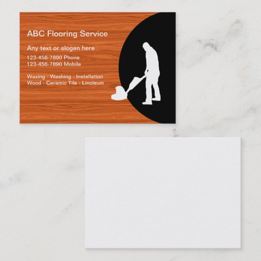 フロアーリングのサービス業カード 名刺 (正面/裏面)