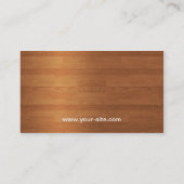 フロアーリングのモダンな専門の明白なシンプル 名刺 (裏面)