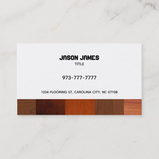 フロアーリングの名刺 名刺 (裏面)