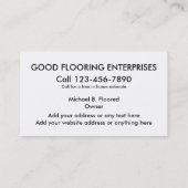 フロアーリングの名刺 名刺 (裏面)