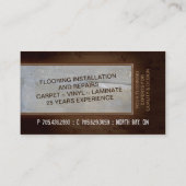 フロアーリングの名刺-木及びタイルの質感 名刺 (裏面)