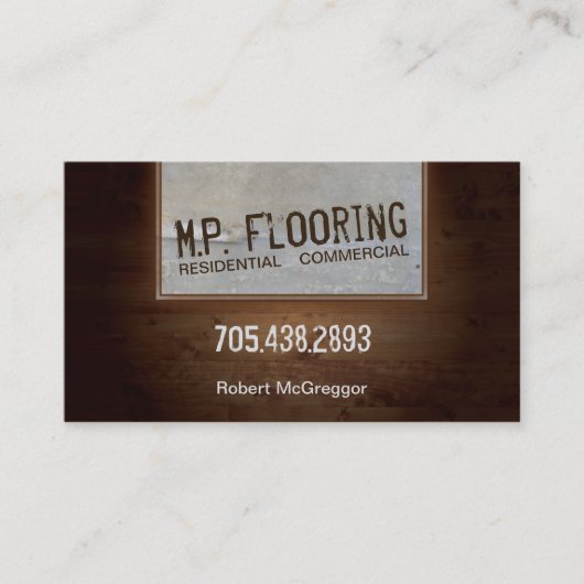 フロアーリングの名刺-木及びタイルの質感 名刺 (正面)