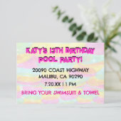 フロイカラフルティ13th誕生日プールパーティー 招待状 (スタンド正面)