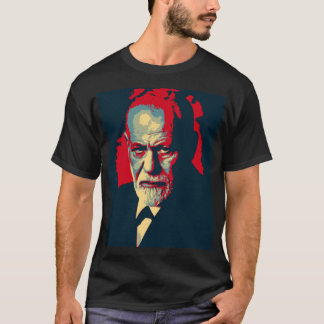 フロイトの古典的な肖像画のポップアートバージョン Tシャツ