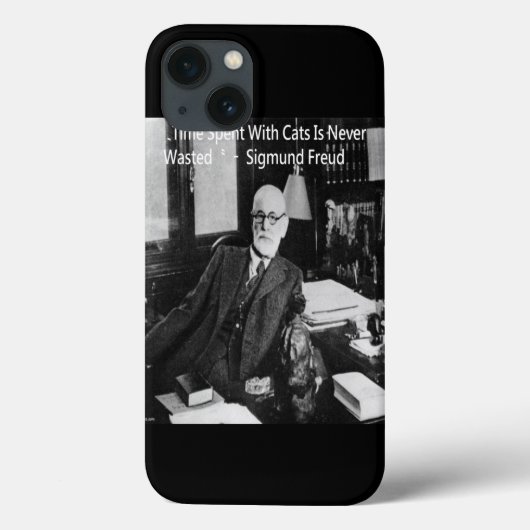 フロイトの部屋と面白い猫の名言 Case-Mate iPhoneケース (裏面)