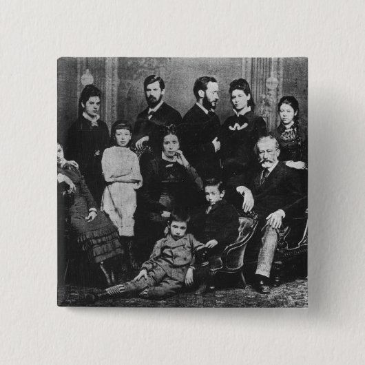 フロイト家族、c.1876 缶バッジ (正面)