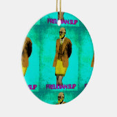 フロイト派のスリップのグランジなポップアートのミーム セラミックオーナメント (右)