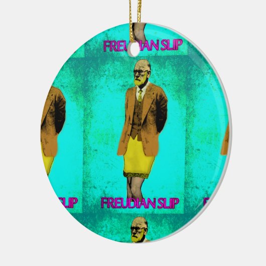 フロイト派のスリップのグランジなポップアートのミーム セラミックオーナメント (左)
